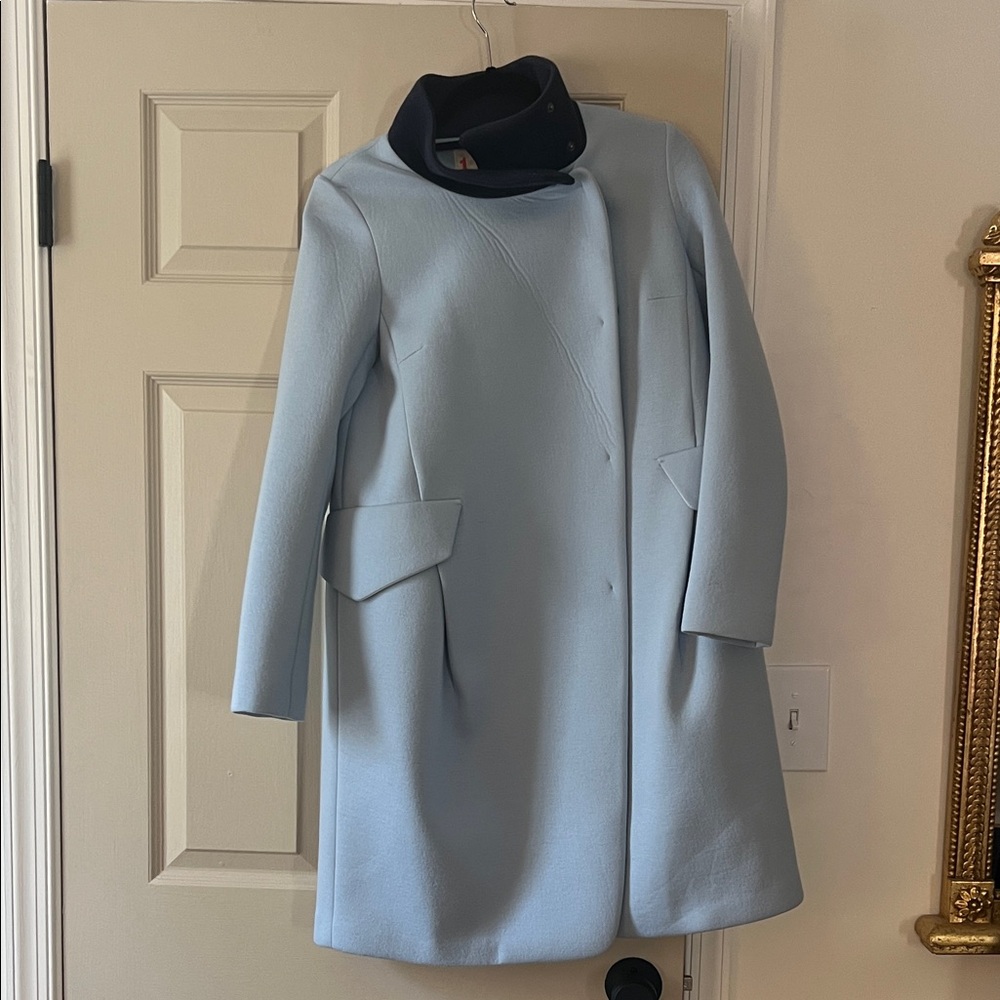 Light Blue Women's Coat - Classic Tailored Style